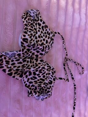 PINK Victoria's Secret Pink Leopard-Print Strap Top